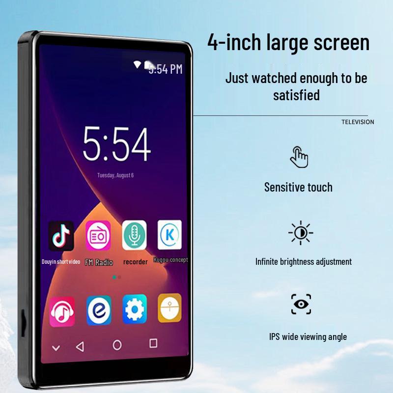 

Octa-Core Android MP4 Player with Zinc Alloy Body, Sensitive Touch, Dual-Band WiFi, and Bluetooth 2GB RAM + 16GB Storage