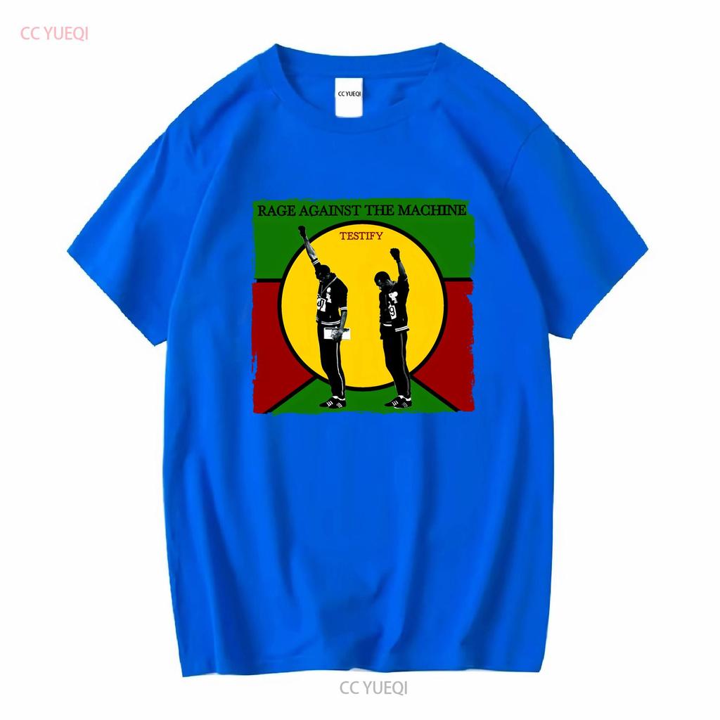 Cotton T Shirt Rage Against the Machine Testify Battle of Los Angeles Vintage Washed Breathable Soft Stretched Versatile