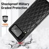 Phone Case for Samsung Galaxy Zflip Z Flip 5 4 3 ZFlip4 Luxury Soft Leather Folding Case Full Protective Cover Weave Style Women