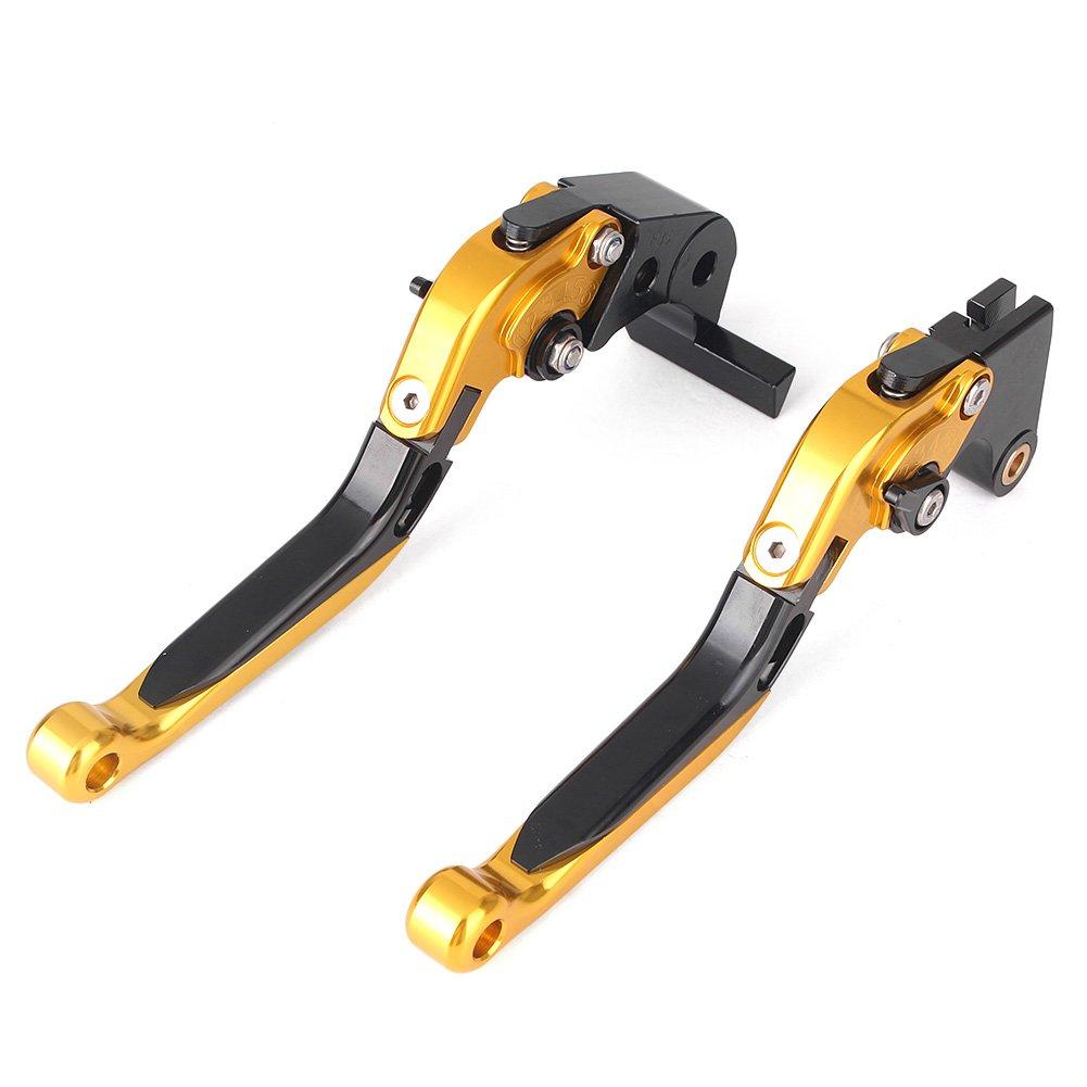 Mallofusa Motorcycle Brake Clutch Lever Set Adjuster Retractable Telescopic 6 Level Adjustment Genuine Replacement