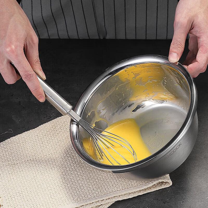 Meichu 304 Stainless Steel Basin and Sieve 4-Piece Set