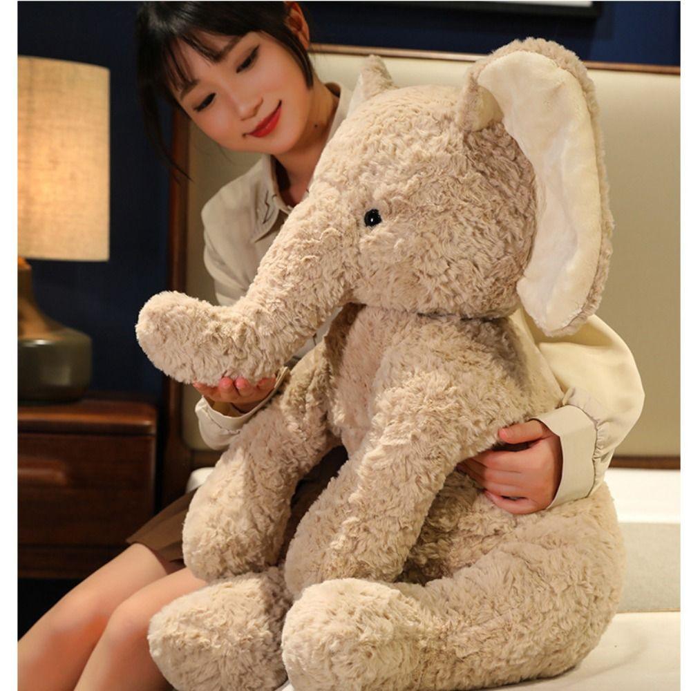 Comfortable Elephant Plush Toy Cute Stuffed Elephant Companion Doll Plush Elephant  Birthday Gift