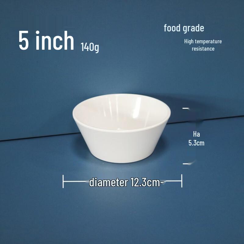 777 White A5 Melamine Food Bowls
