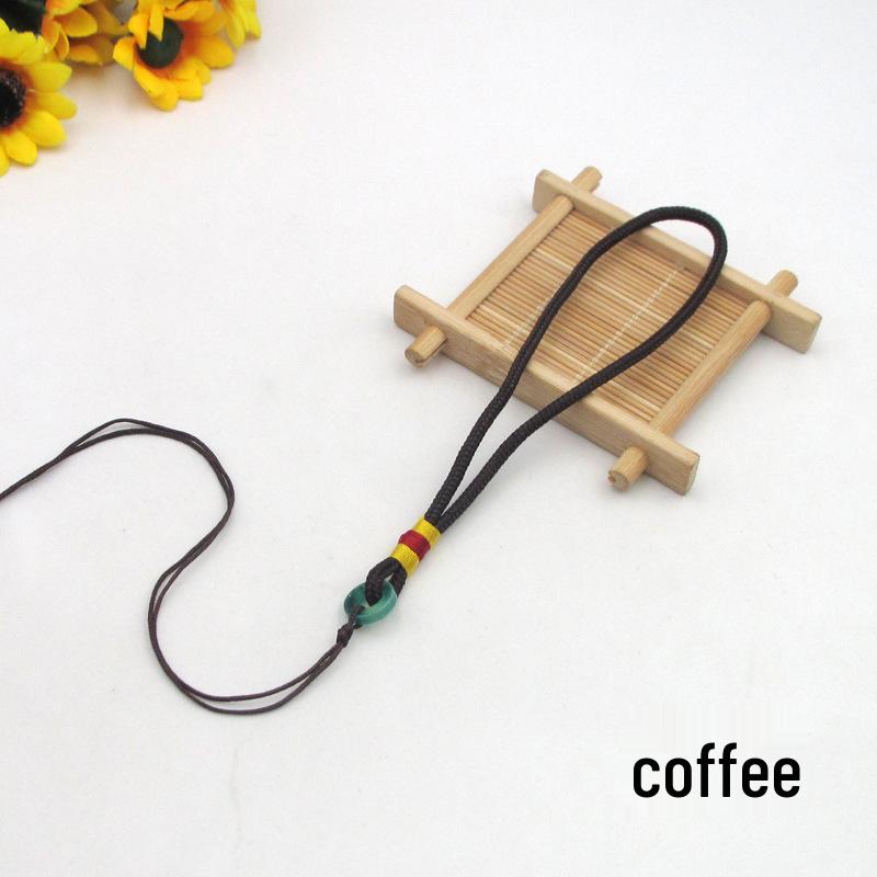 Imitation Jade Circle Handle Beaded Rope