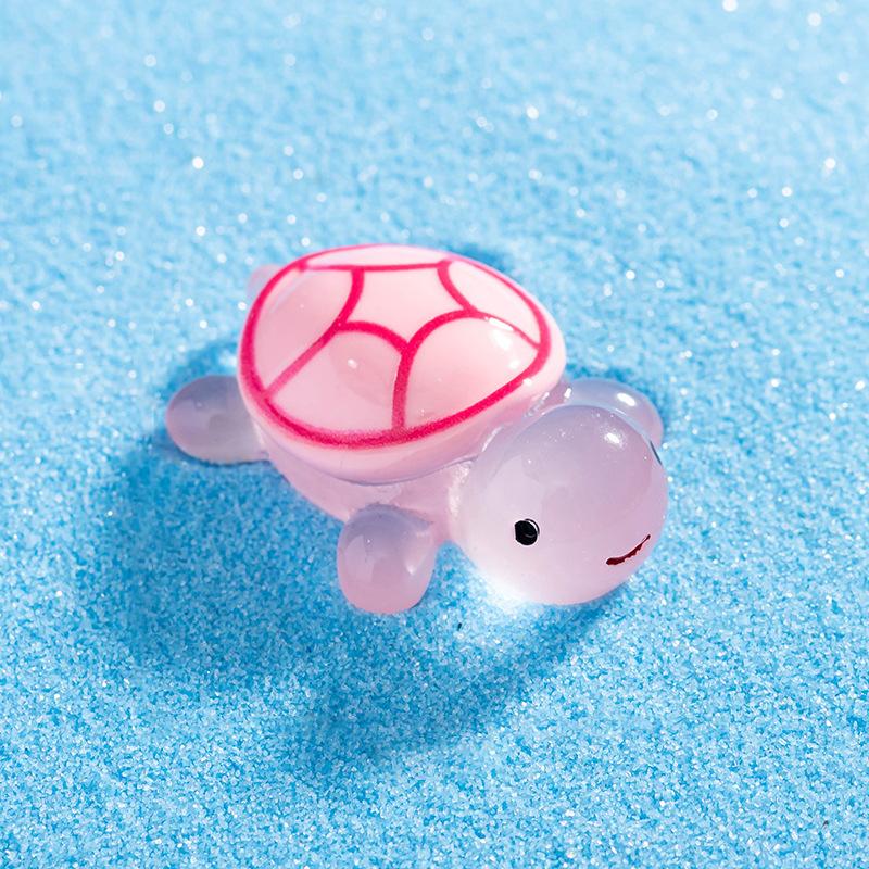 1Pcs Luminous Turtle Fairy Garden Micro Landscape Ornament Glowing In Dark Miniature Diy Flower Potted Decor