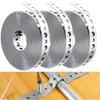 1 Roll Of Galvanized Iron Tape Pre-Punched Multi-Slot Metal Tape For Pipe Support And Sheet Metal Work