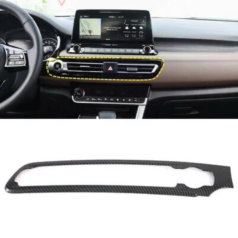 For Kia Seltos     Window Switch Cover Trim Gear Shift Panel Water Cup Holder Cover ABS Carbon Interior Accessories