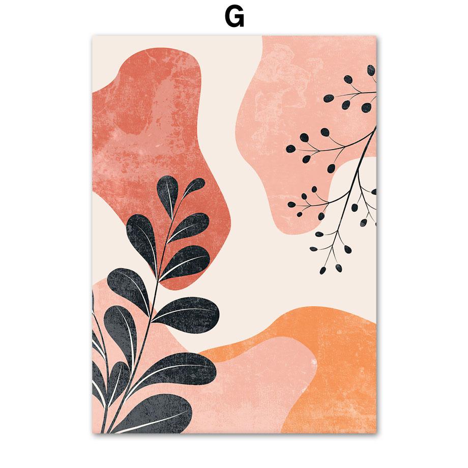Boho Abstract Black Girl Leaf Rainbow Geometry Wall Art Canvas Painting Nordic Posters And Prints Pictures For Living Room Decor