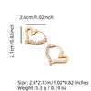 Luxurious Heart Shape Hoop Earrings for Women Cubic Zirconia Earring Jewelry Wedding Party Accessories