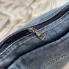 Elegante Borsa a Spalla in Jeans per Uomini e Donne Borsa a Tracolla Casual Cartella alla Moda con Tracolla Regolabile azzurro chiaro