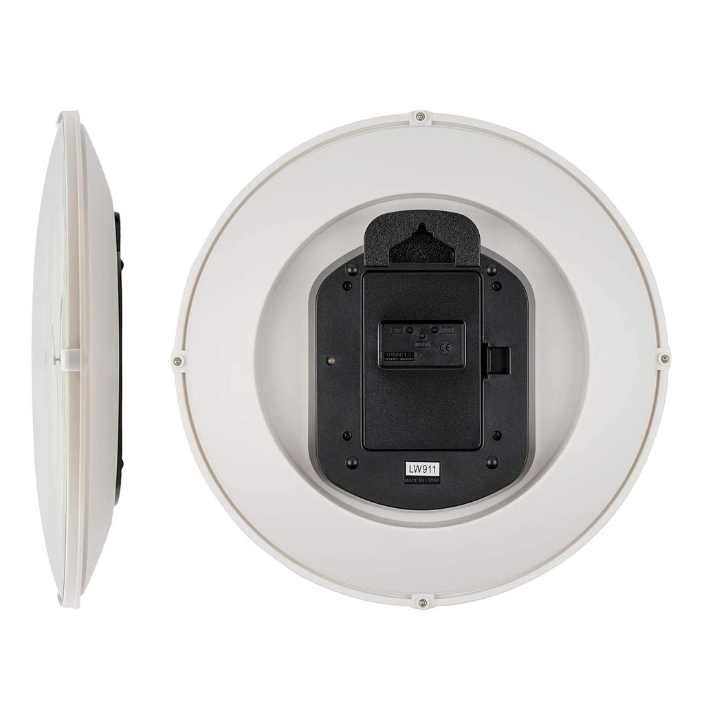 CASIO Wall Nighttime Stop Function IQ-1009J-1JF Clock, Radio-Controlled, Black, Analog,