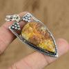 Anniversary Gift For Her Natural Picture Jasper Gemstone Pendant 925 Silver