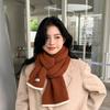 Knitted Woolen Scarf for Women Autumn and Winter Warm and Thickened Student Girl Versatile Men's Couple Style Scarf Korean Version