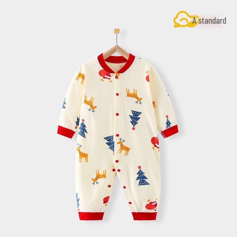 Autumn Newborn Pure Cotton Rompers: Air Conditioning Monk Clothes for Spring, Summer, and Fall