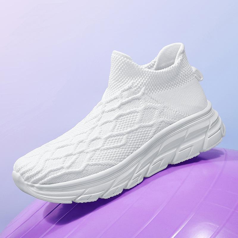 

Summer new large size 46 fly woven breathable couple casual fashion sports foot mesh shoes one piece 2025 35