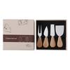 4Pcs Cheese Cutter Knives Set Mini Butter Cheese Knife Slicer Wood Handle Cheese Fork Spatula Spreader Gift Box Kitchen Gadgets