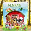 La Granja De Leo Couverture Extérieure Personnalisable Avec Votre Nom Couverture Confortable Douce Légère Polyvalente Pour Voyage Camping Pique-niques Canapé Bureau Lit