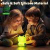 Cute Frog LED Night Light, Soft Silicone Touch Lamp for Kids, Portable Nursery Nightlight with Dimmable Timer