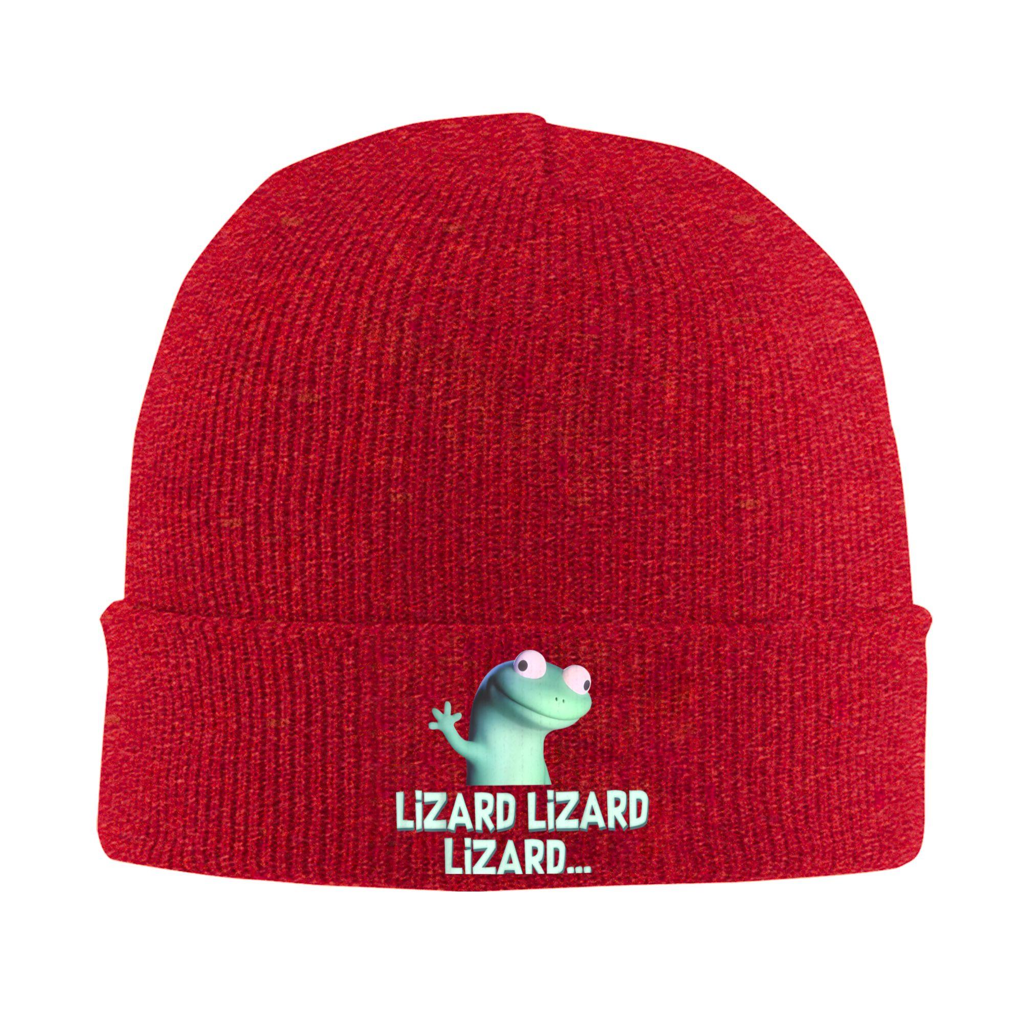 Смешная Weirdcore Животное Женщины Мужчины Ящерица Ящерица Ящерица Мем Вязаная Шапка Шапки-Бини Теплые Мягкие Мужчины Женщины Шапки-Бини Зимние Кепки One Size