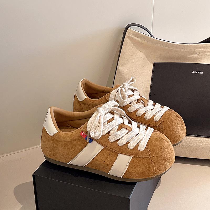 

Ретро повседневные кеды женские осень 2025 новые черные универсальные спортивные туфли нишевые красивые модные повседневные туфли 40 хаки