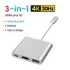 3-in-1 USB C Hub Type-C to HDMI Adapter USB-C 3.1 Splitter 4K30Hz PD100W SD TF Docking Station for MacBook iPad Pro Air USB 3.0