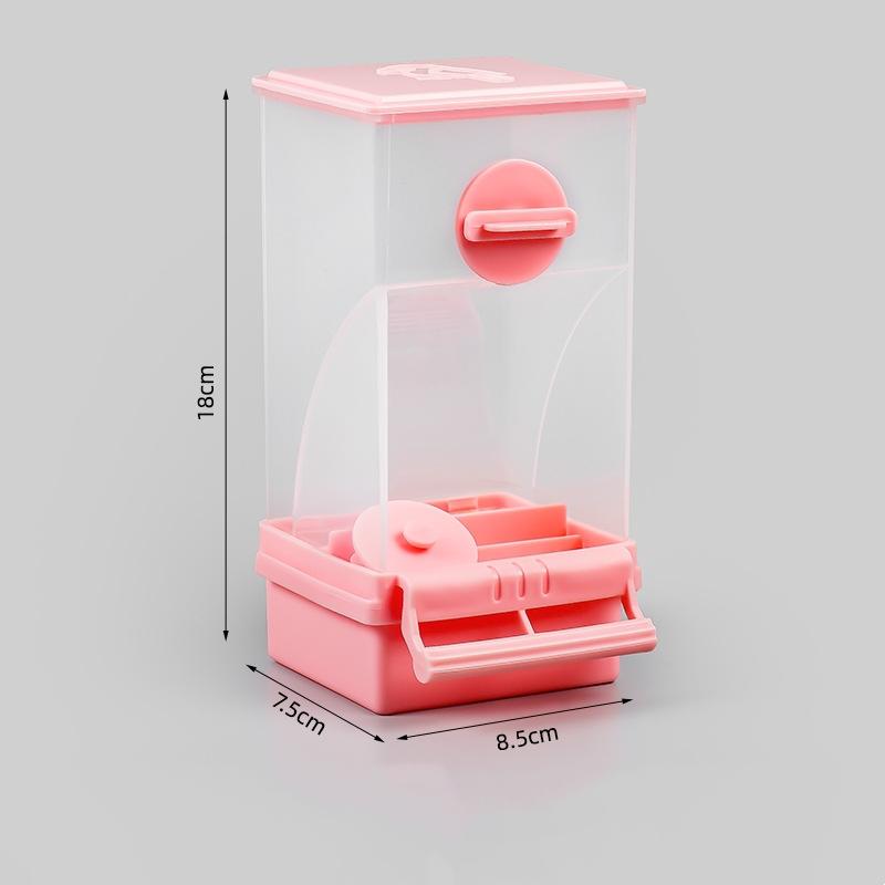 Transparent Automatic Feeder Automatic Bird Seed Feeder Hanging Food Box And Trough Parrot Feeder Cage Accessories Bird Supplies