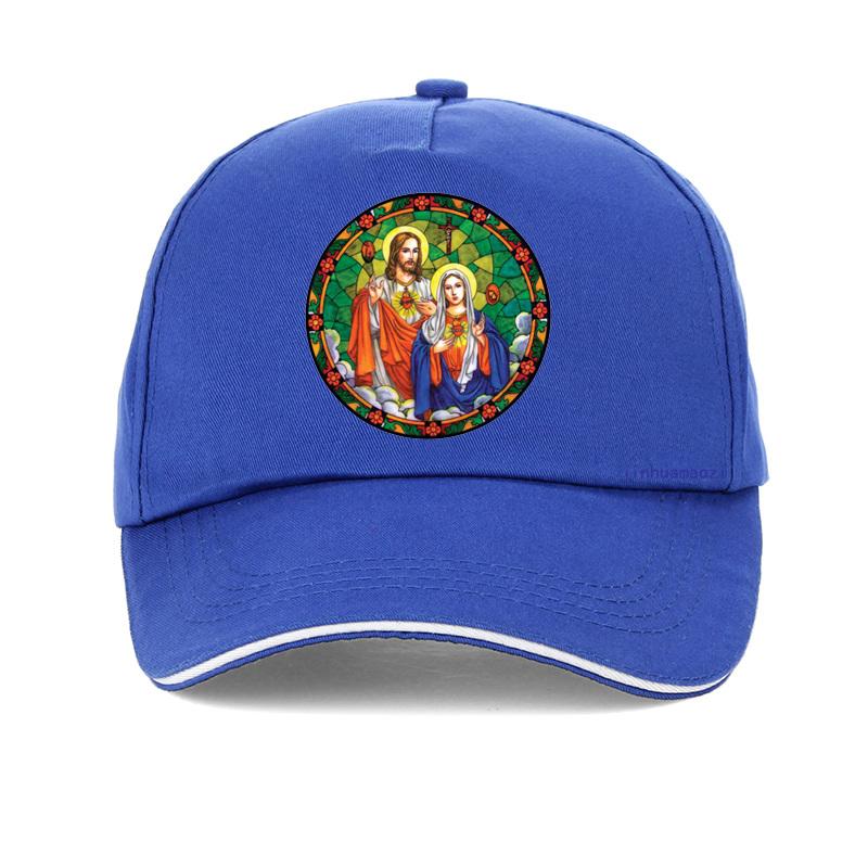 Unisex Sacred Hearts Of Jesus & Mary Baseball Cap Premium Quality Adjustable Snapback Catholic Devotional Print Christian Faith-