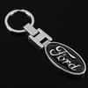 3D Styling Metal Car Key Ring Anniversary Badge Keychain Accessories For Ford Focus Mondeo Kuga Fiesta MK7 Escort Explorer Edge 2 4 MK2 MK4