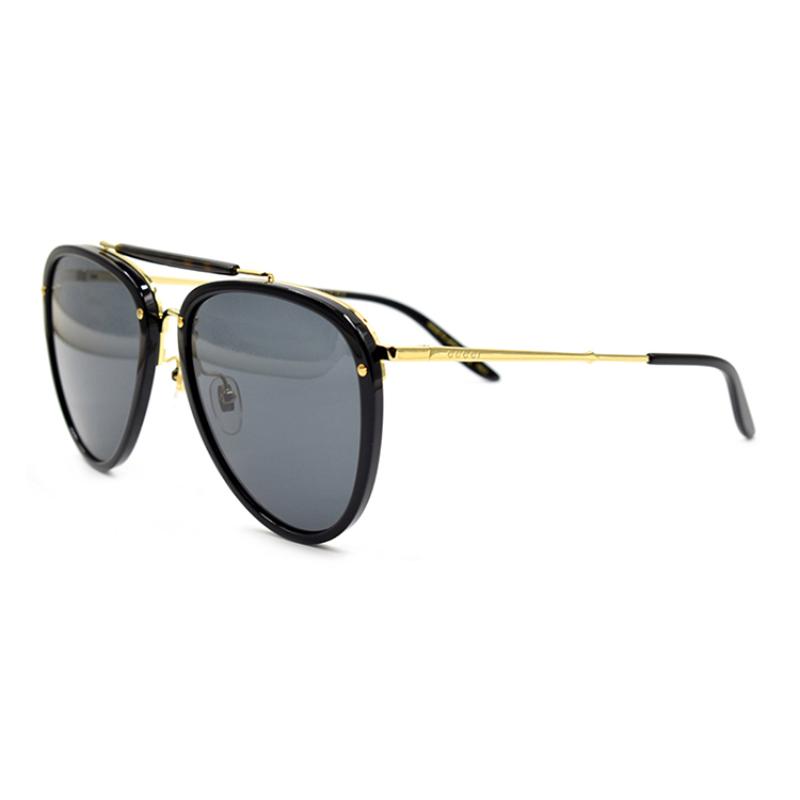 GUCCI Fashion Urban Modern Aviator Sunglasses Men's Black