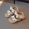 Sweet Children's Sandals Girl Summer Bowknot Fashion Kids Embroider Beach Shoes Fashion Versatile Toddlers Causal Flat Sandals