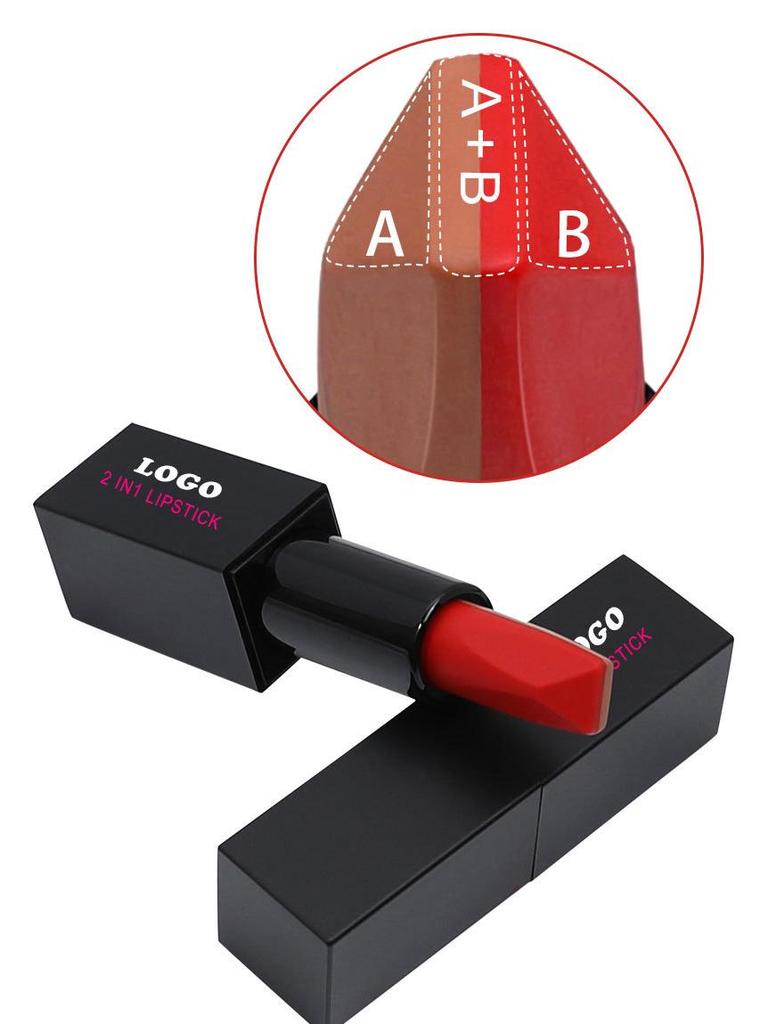 Personalized Waterproof Matte Lipstick Duo - Long-Lasting, Color-Locking, No Logo