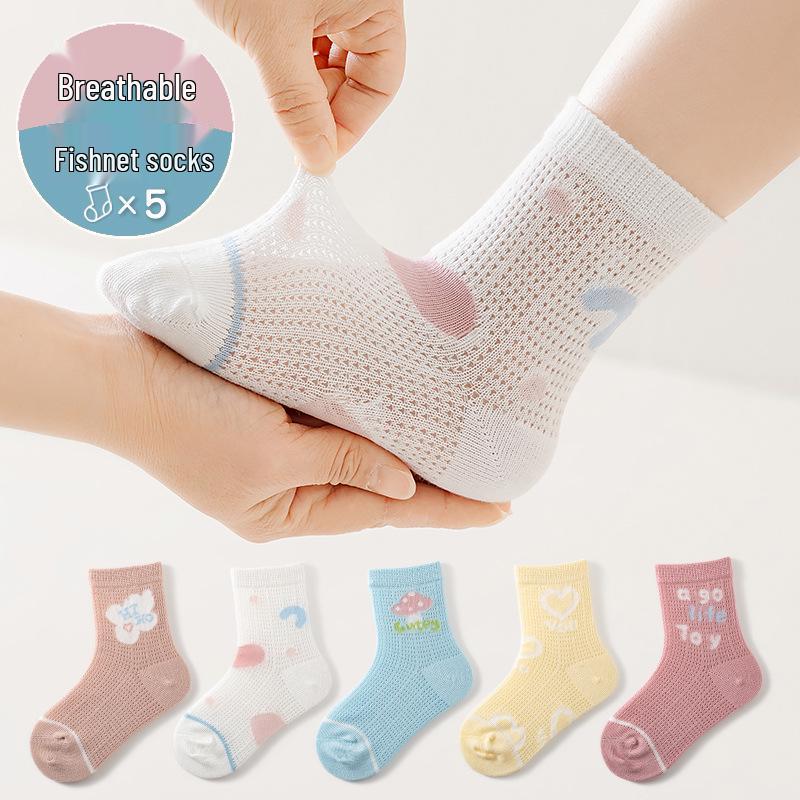 New Class A Children's Spring & Summer Fashion Socks for Boys & Girls - Thin Style for Newborns & Kids