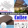 Width 3m Outdoor Telescopic Sun Shade Sail UV Resistant Swimming Pool Shading Cover Patio Pergola Retractable Shading Cover
