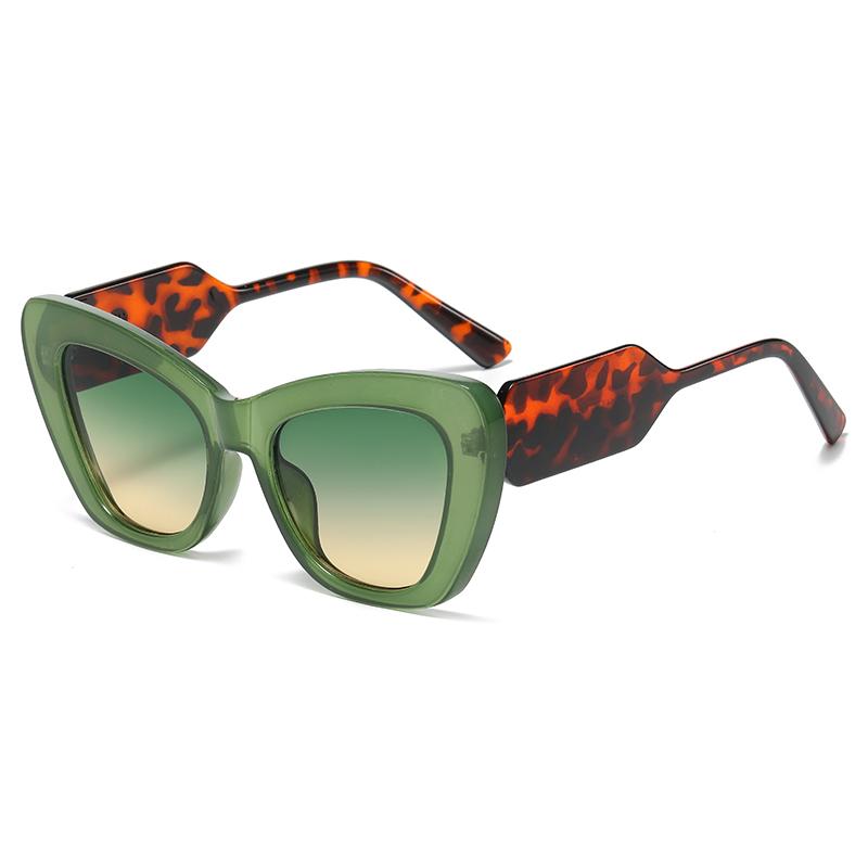 Personality Color Matching Fashion Cat-eye Sunglasses Retro Cross Border Gradient Candy Colored Sunglasses