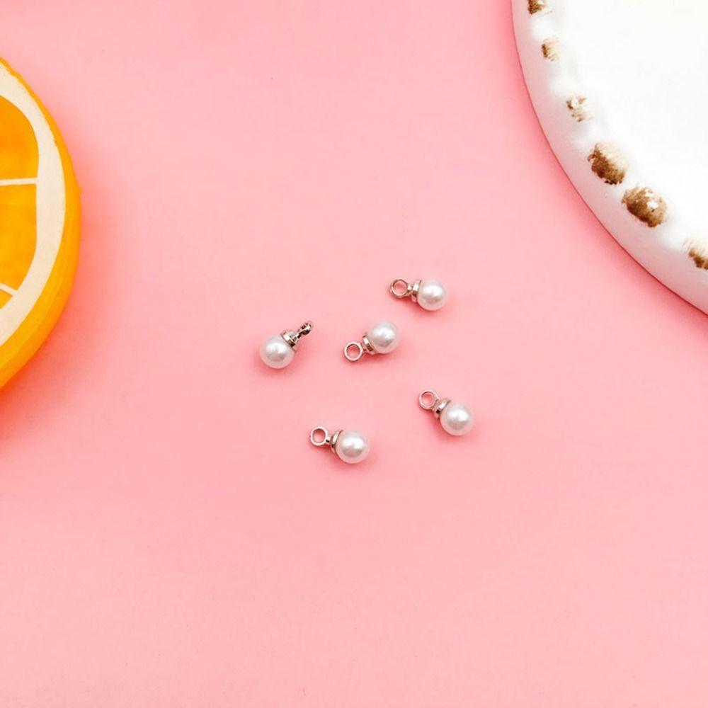 10PCS Handmade Imitation Pearl Clothes Decor DIY Dangle Earrings Pendant  Zipper