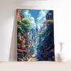 Manga Style Japanese Street Landscape Canvas Prints Night Hut Wall Art Posters for Living Room Coffee House Bar Home Decor Gifts