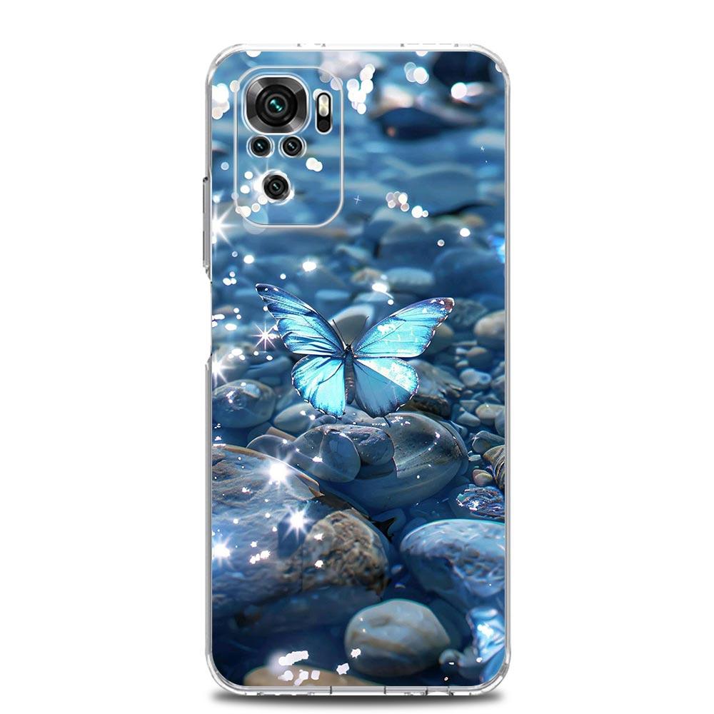 Phone Case For Xiaomi Redmi Note 15 14 13 12 4G 10 11 Pro Plus 5G 14C 13C 12C 10C Clear Soft TPU Cover color Butterfly