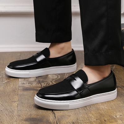 Fashion Men's Casual Slip-on Leather Shoes Men Classic British Style Penny Loafers Mens Outdoor Board Shoe Driving Flats