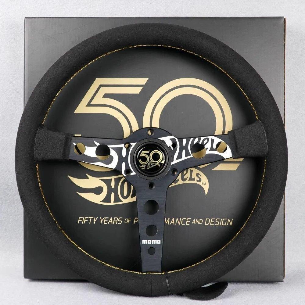 MOMO 50th Anniversary Steering Wheel 14 Inch Steering Wheel 350mm Limited Model Matte Black Lowest Price SaleAT0015-7