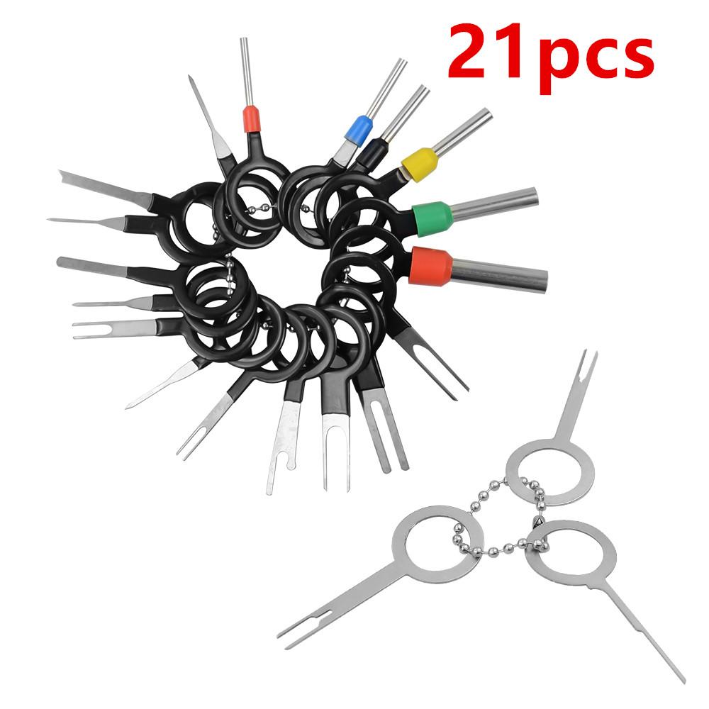 Auto Car Plug Circuit Board Wire Harness Terminal Extraction Pick Connector Crimp Pin Back Needle Remove Tool Set