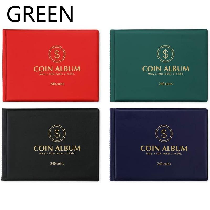 Coin album Horizontal 240 coin protection storage book, empty book, coin antique commemorative coin, dust-proof collection book