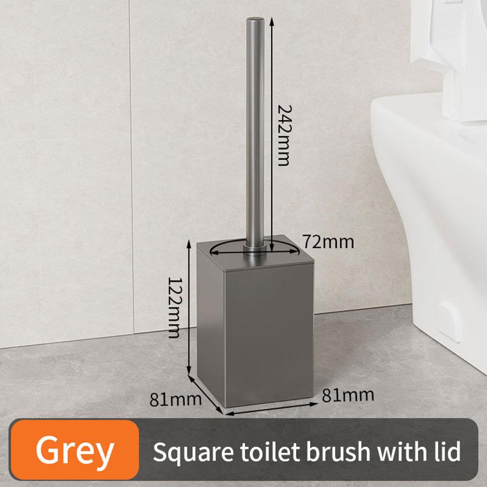 1pc Toilet Brush Metal Shell Wall-Mounted Toilet Brush Holder No Dead Angle Home Cleaning Tools Bathroom Accessories