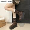 Vintage Winter Platform Flats Women Ankle Boots Fashion Slip On Short Booties Designer High Heels Botas De Mujer