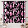 Red White Striped Curtains Vertical Stripe Geometric Modern Chic Style Curtain Bedroom Living Farmhouse Made Of Polyester Window Treatment