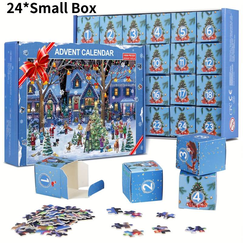 

Advent 1008 Calendar Piece Jigsaw Puzzle 24 Days Christmas Countdown Toy Gifts