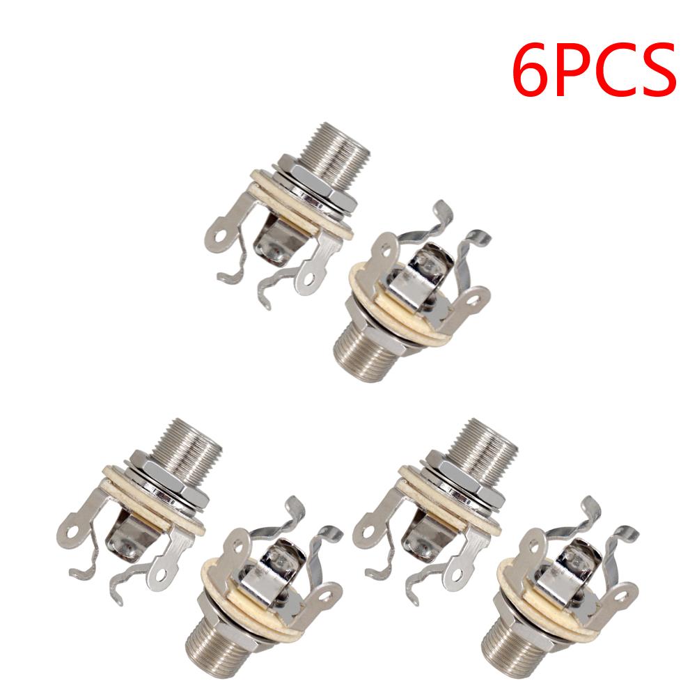 1/4 Inch 6.35Mm Guitar Pickup Output Jack Metal Electric Guitar Mono Jack Mono Output Jack Guitar Parts