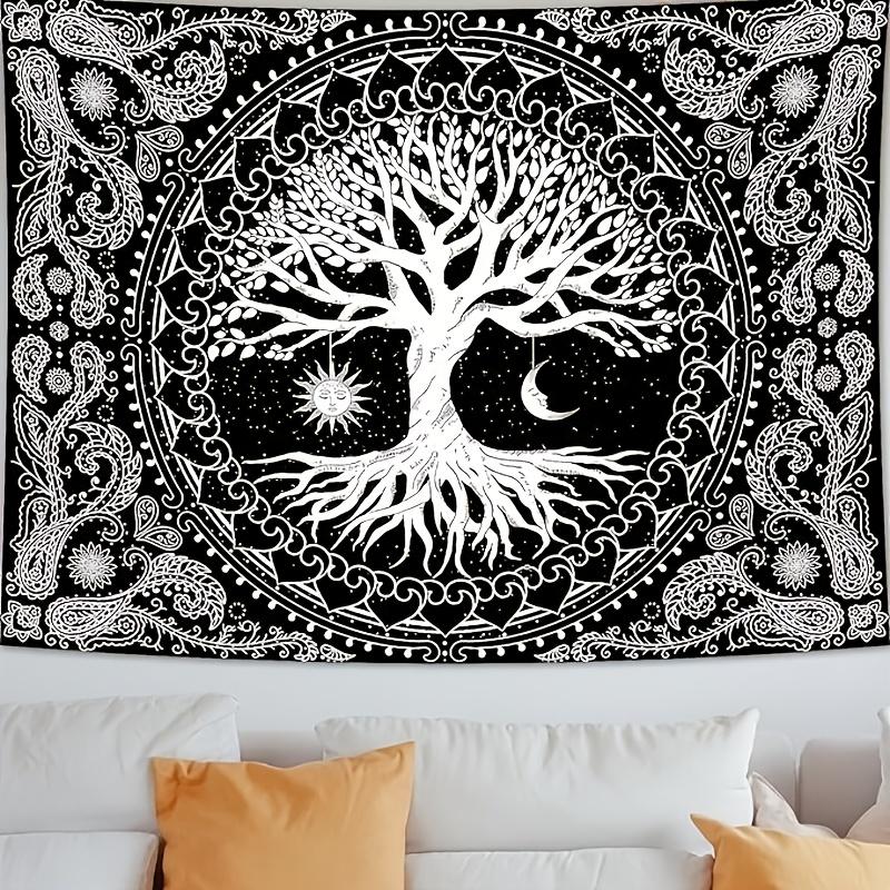 Tree of Life Tapestry Bohemian Home Living Room Wall Hanging Mystical Style Room Decor Wall Fabric Psychedelic Tapestry Wall Mat