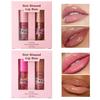 2pcs/Set Pearlescent Lip Glaze Moisturizing Fine Glitter Lip Gloss Color Changing Lipstick Lipstick Lip Plumping Lipstick