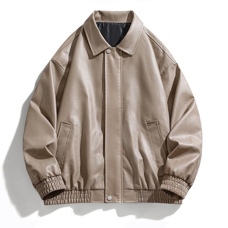 

Мужская повседневная кожаная мотоциклетная куртка весна/осень 2024 г. 3XL хаки