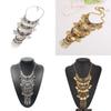 Vintage Coin Tassel Pendant Necklace With Multilayer Chain For Boho Style Women